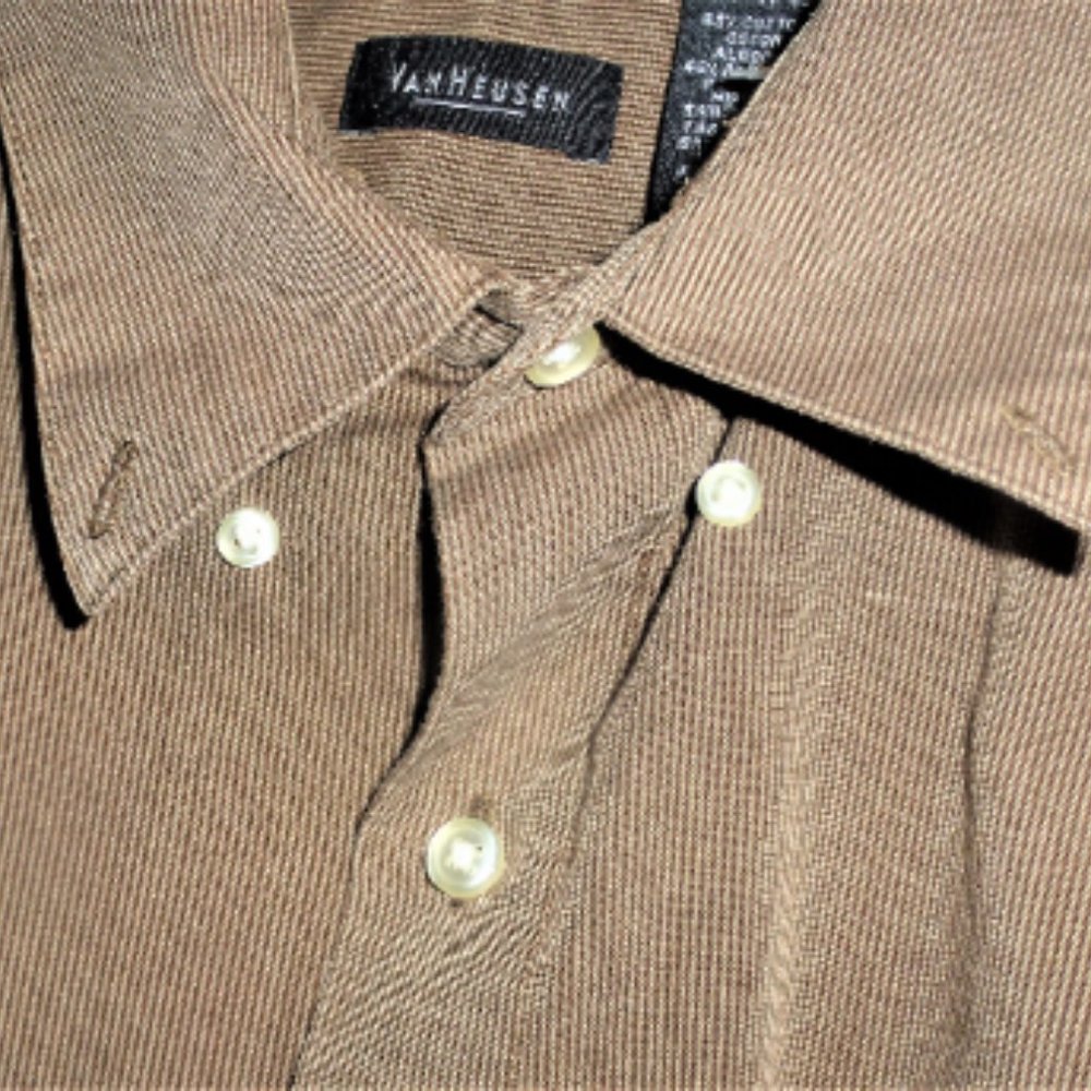 Van Heusen Men's DRESS Shirt XL 17-17 1/2 Pin Stripe Shirt Vintage Shirt Suit